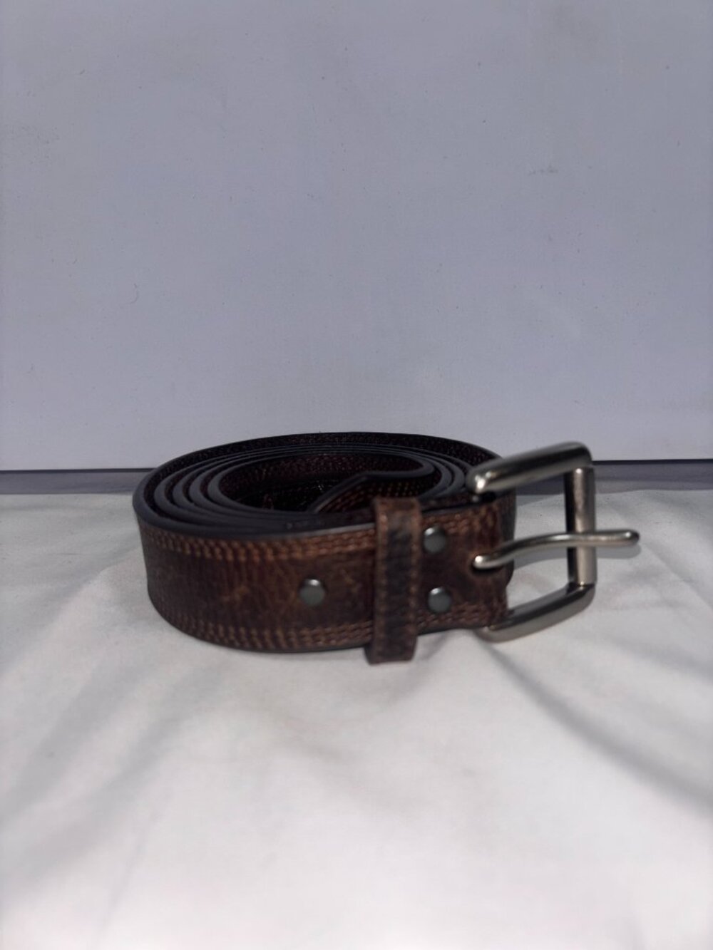 Ariat Men’s Brown Triple Stitch Leather Western Work Belt Size 60